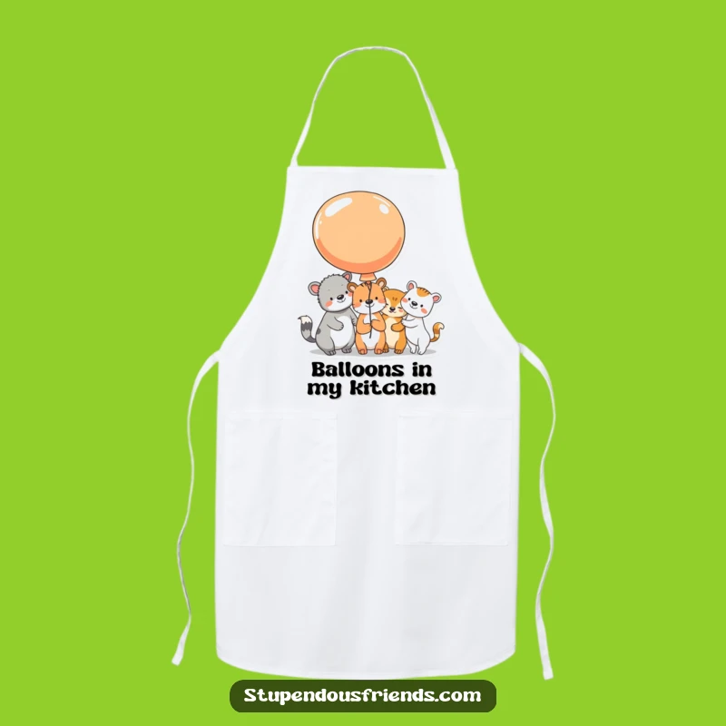 Funny Animal Balloon Apron: Kitchen Joyful Sharing