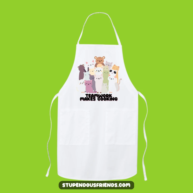 Funny Animal Silhouettes Apron - Cook with a Team Spirit