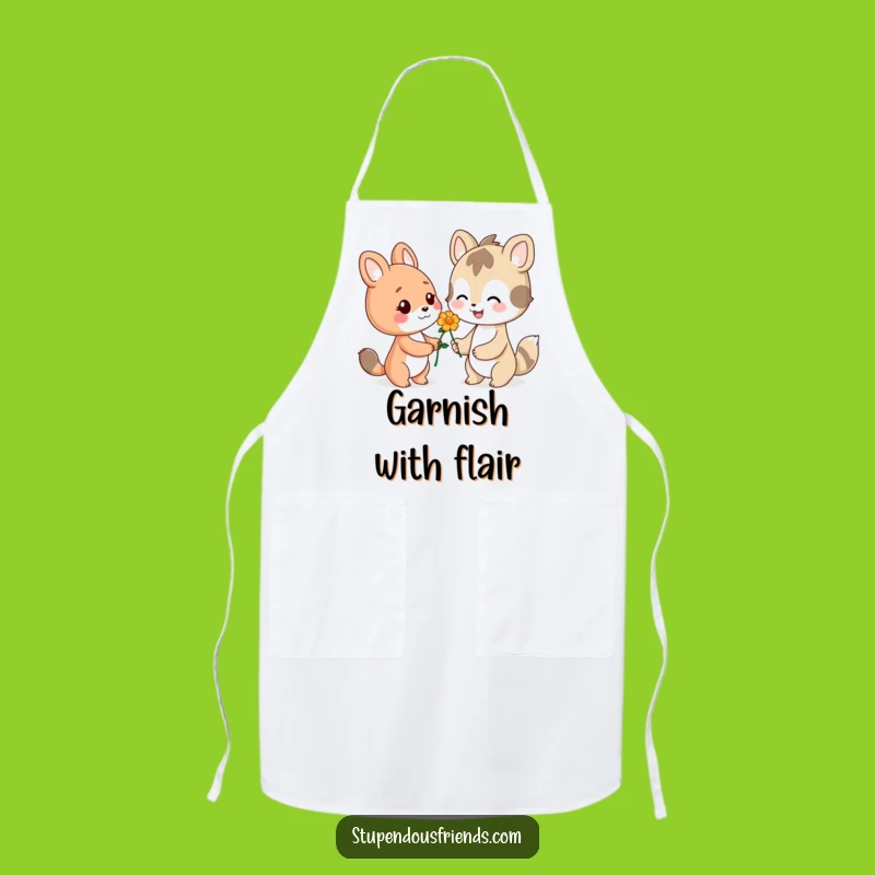 Funny Flower Offering Apron - Cook with Kindness and a Smile