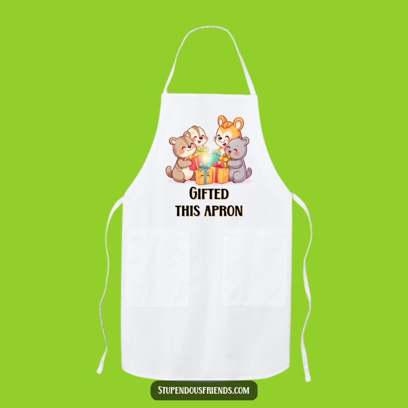 Funny Gift Wrapping Animals Apron: Hilarious Kitchen Fun, Perfect Funny Gift!
