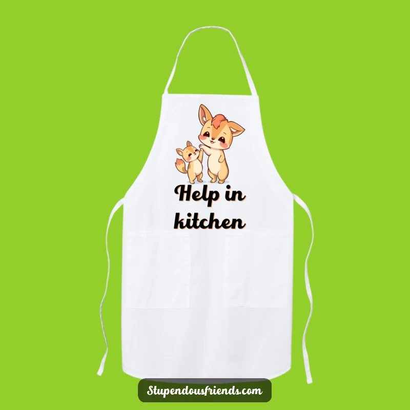 Funny Helping Paw Apron - Cook with Kindness and Support