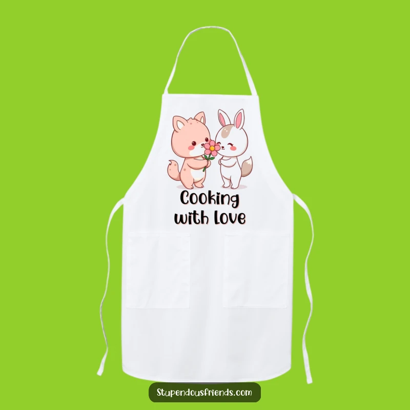 Funny Kawaii Flower Gift Apron: Durable Kitchen Wear with Adorable Bloom, Hilarious Gift