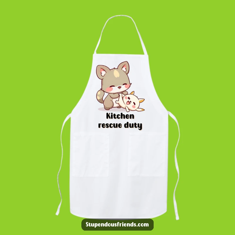 Funny Helping Apron: Cook with Care! Hilarious Friend Wear.