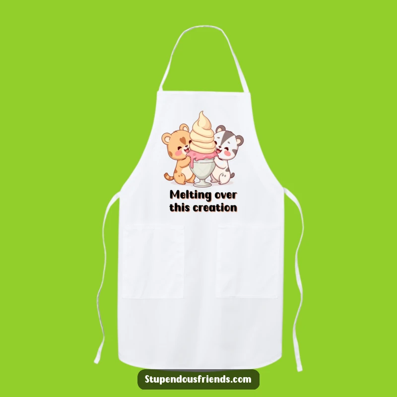 Funny Ice Cream Sharing Apron: Hilarious Kitchen Fun for Sweet Chefs Gift