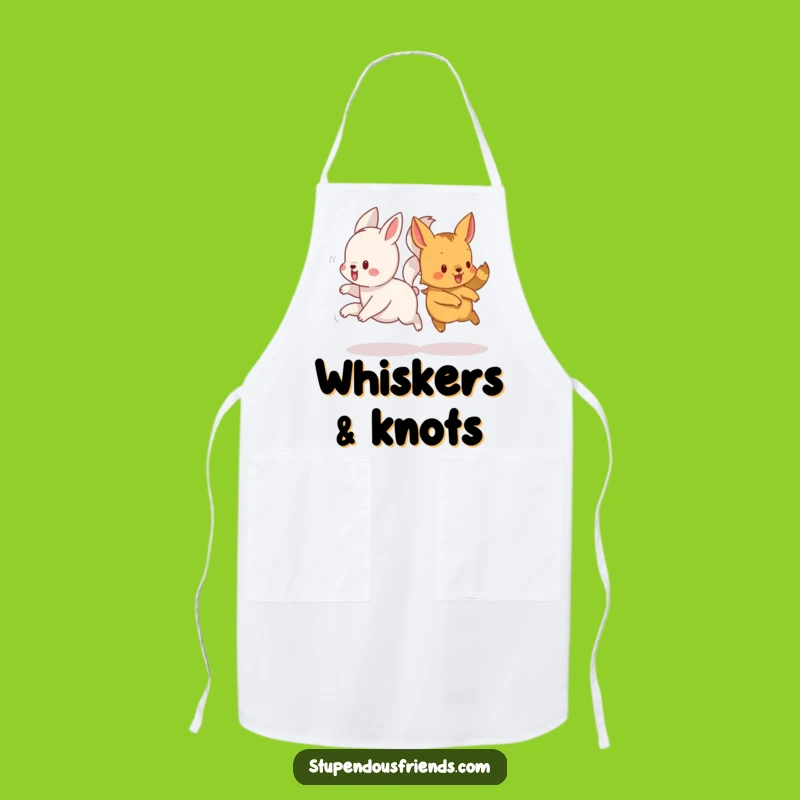 Funny Animal Tails Intertwined Apron: Cook Up Laughs in the Kitchen