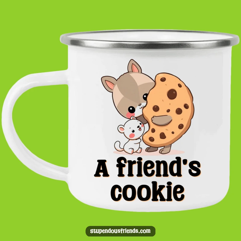 Funny Sharing Cookie Camping Mug - Share Treats on Adventures