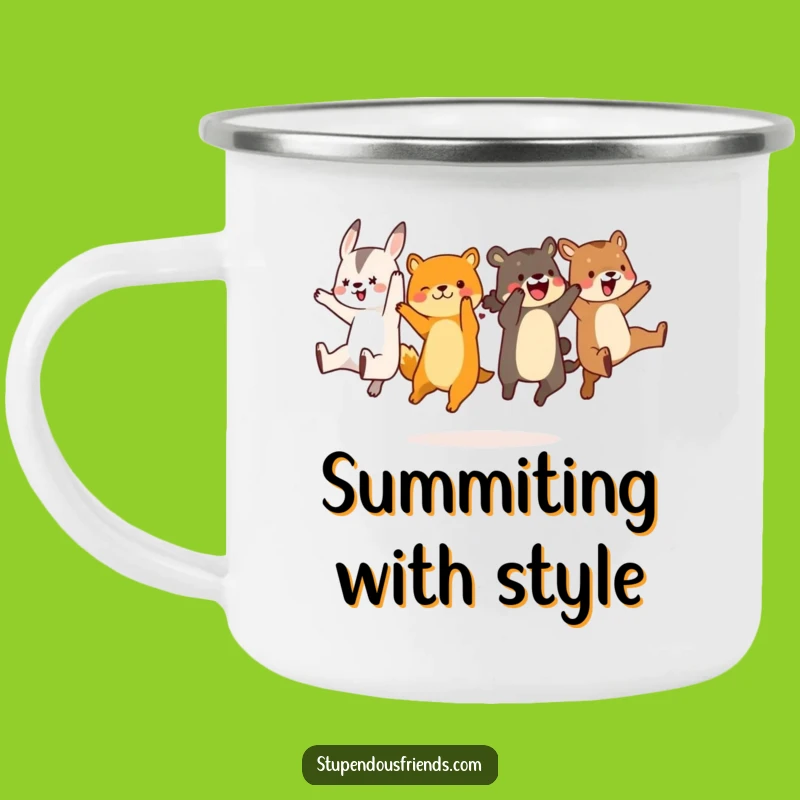 Funny Animal Synchronized Leap Camping Mug: Adventure-Ready Hilarious Drinkware Gift