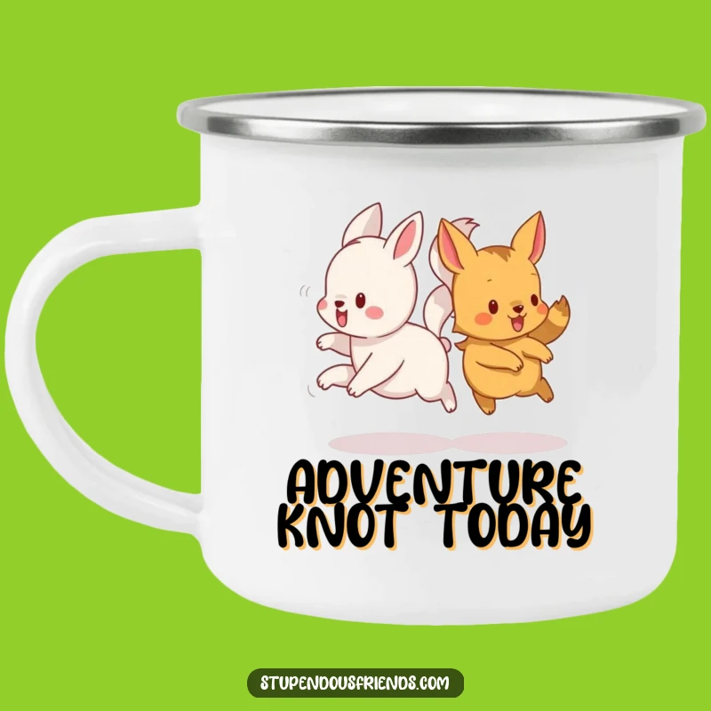 Funny Animal Tails Intertwined Camping Mug: Adventure & Laughs Await