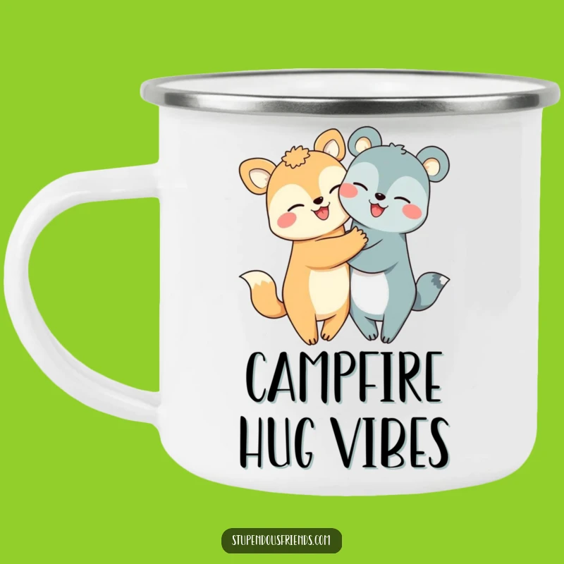 Funny Hugging Animals Camping Mug: Share Smiles Around the Campfire!