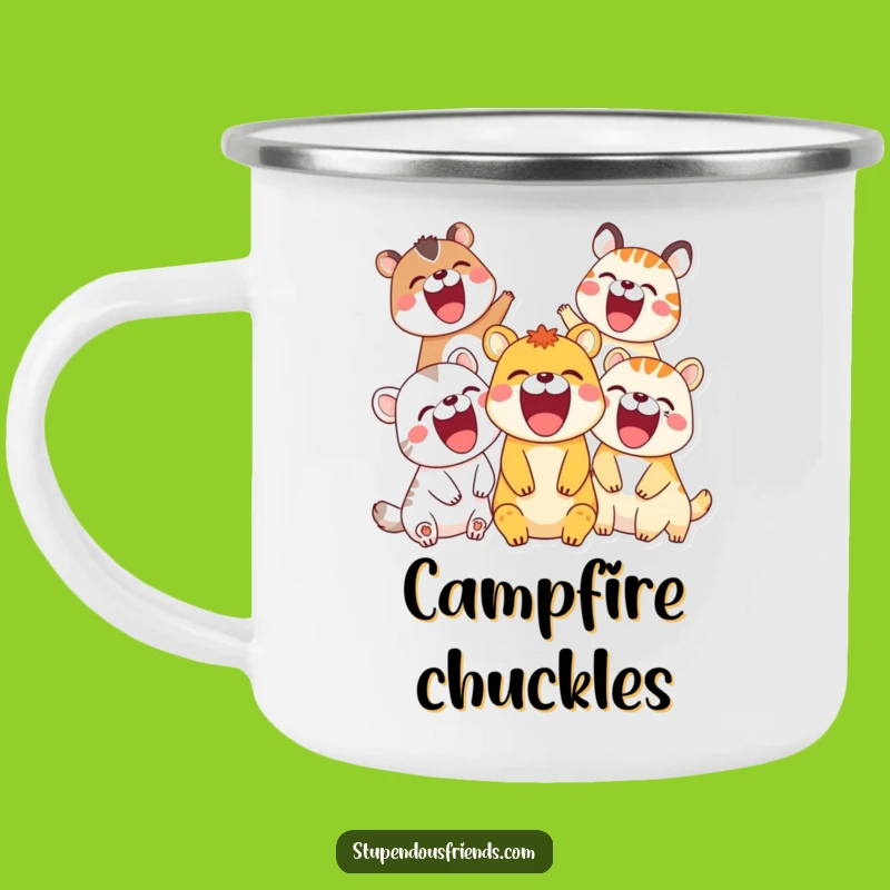Funny Laughing Animals Camping Mug: Adventure with Giggles, Perfect Outdoor Gift
