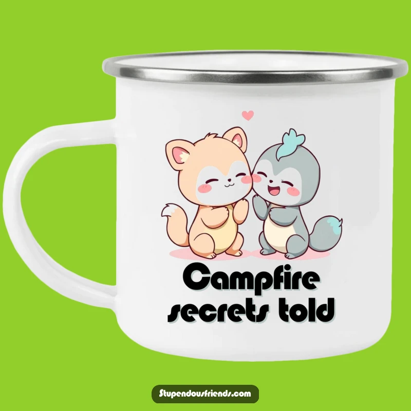Funny Secret Sharers Camping Mug: Adventure & Shared Whispers