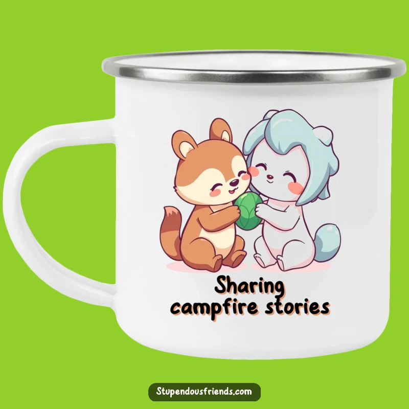 Funny Sharing Animal Camping Mug: Playful Sharing on Outdoor Adventures!