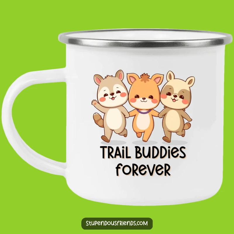 Funny Animal Friends Skipping Camping Mug: Adventure Fuelled by Hilarious Joy