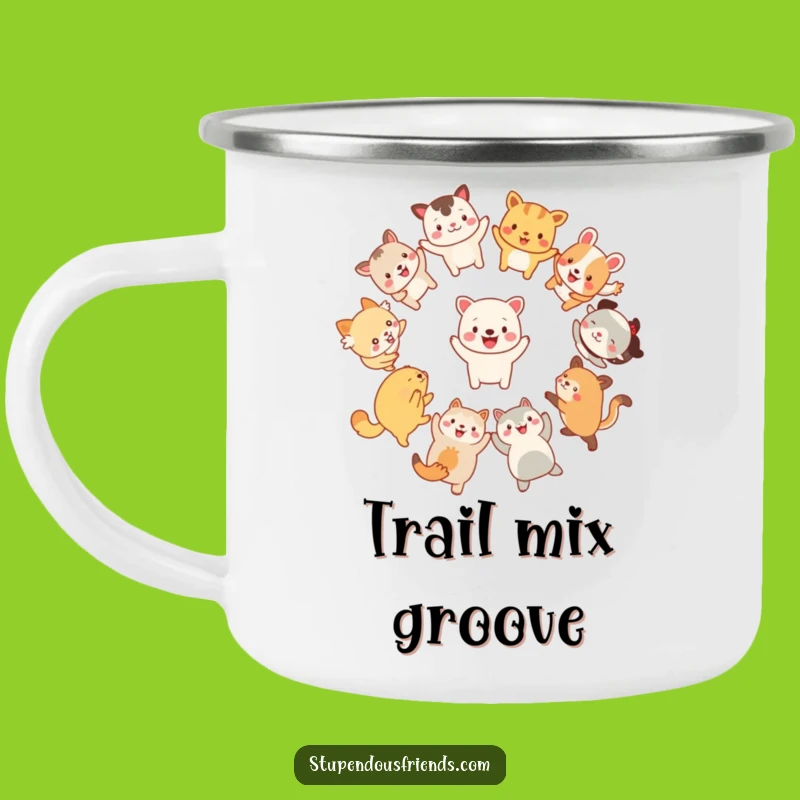 Funny Animal Dance Camping Mug: Adventure with Joyful Characters, Perfect Outdoor Gift