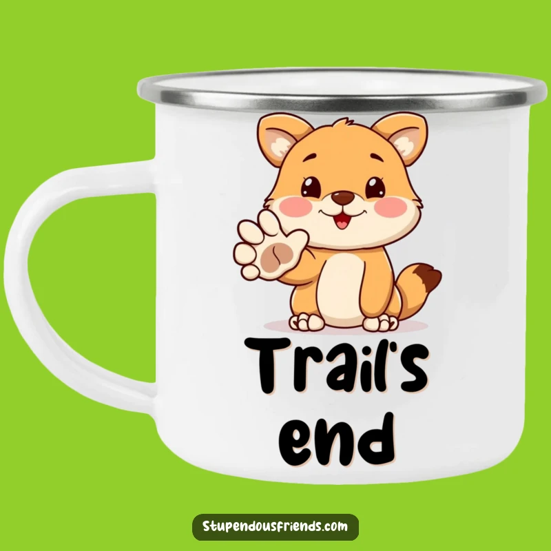 Funny Welcoming Paw Camping Mug: Your Hilarious Outdoor Companion's Funny Gift