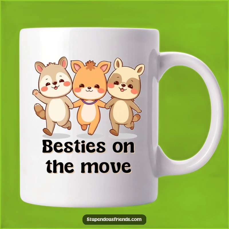 Funny Animal Friends Skipping Mug: A Hilarious Group Gift for Animal Lovers