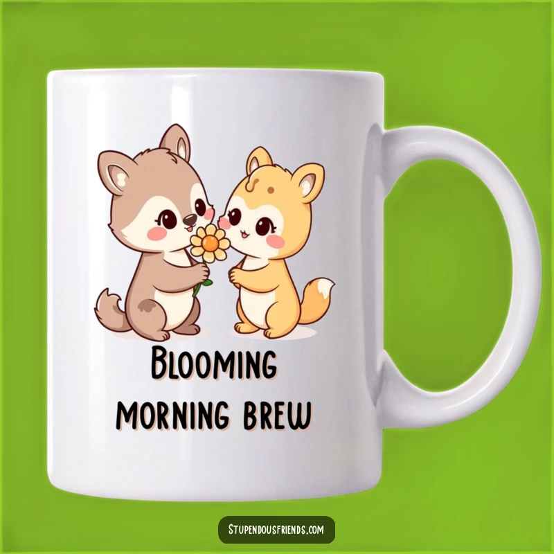 Funny Kindness Mug: Animal Giving Flower, A Perfect Funny Gift