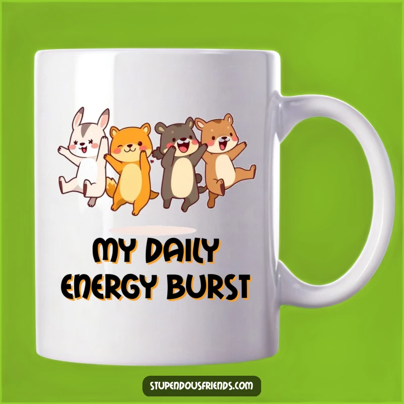 Funny Animal Synchronized Leap Mug: Hilarious Coordinated Jump for Animal Lovers Gift