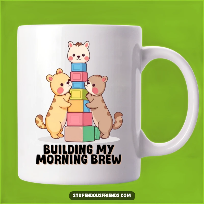 Funny Animals Building Blocks Mug - A Hilarious Gift for Kids, Adults, and Playful Spirits