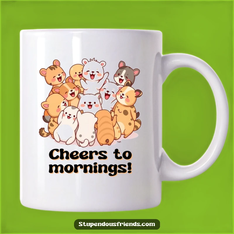 Funny Party Mug: Animals Cheering Together, A Perfect Funny Gift
