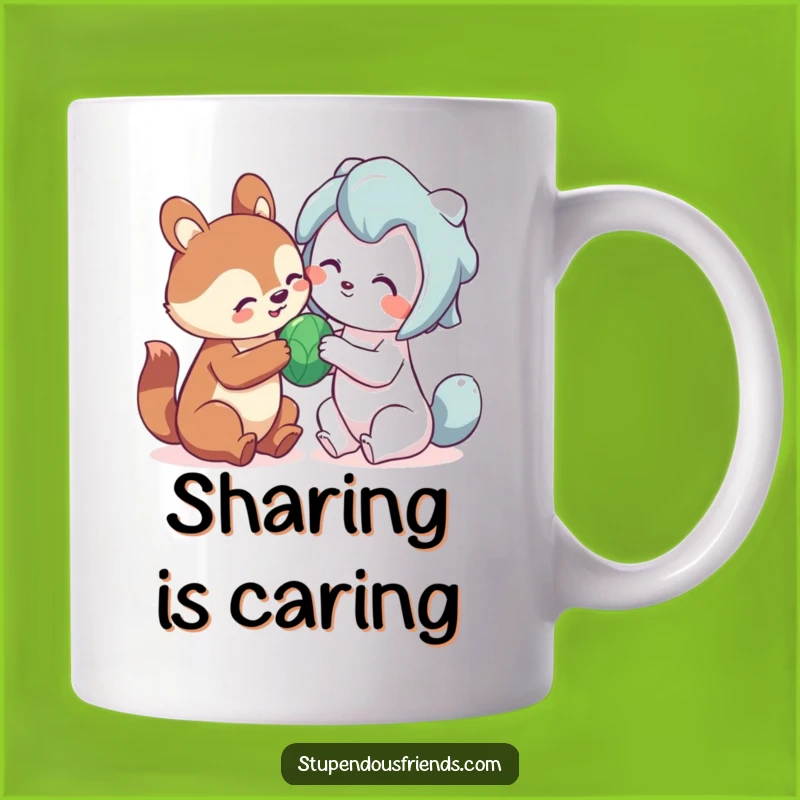Funny Sharing Animal Mug: Playful Toy Sharing, Perfect Friendship Gift!