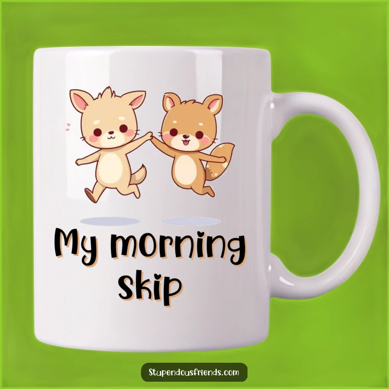 Funny Animal Friends Skipping Mug: A Hilarious Friendship Gift for Anyone!