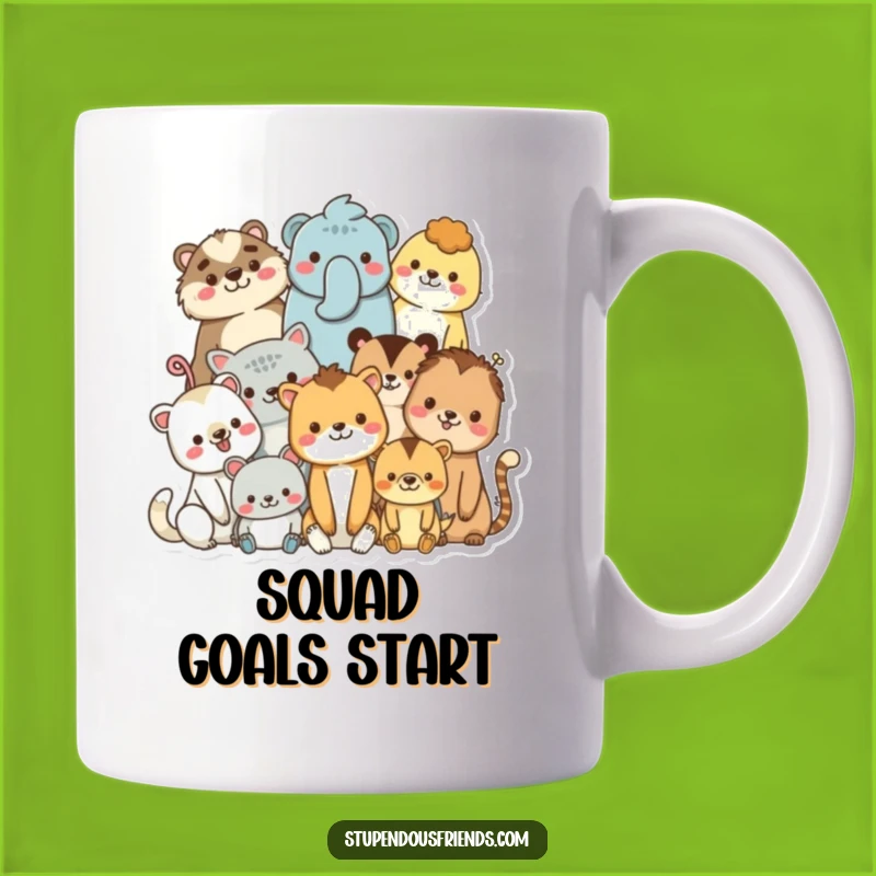 Funny Diverse Animal Hug Mug - Friendship Gift for Animal Lovers