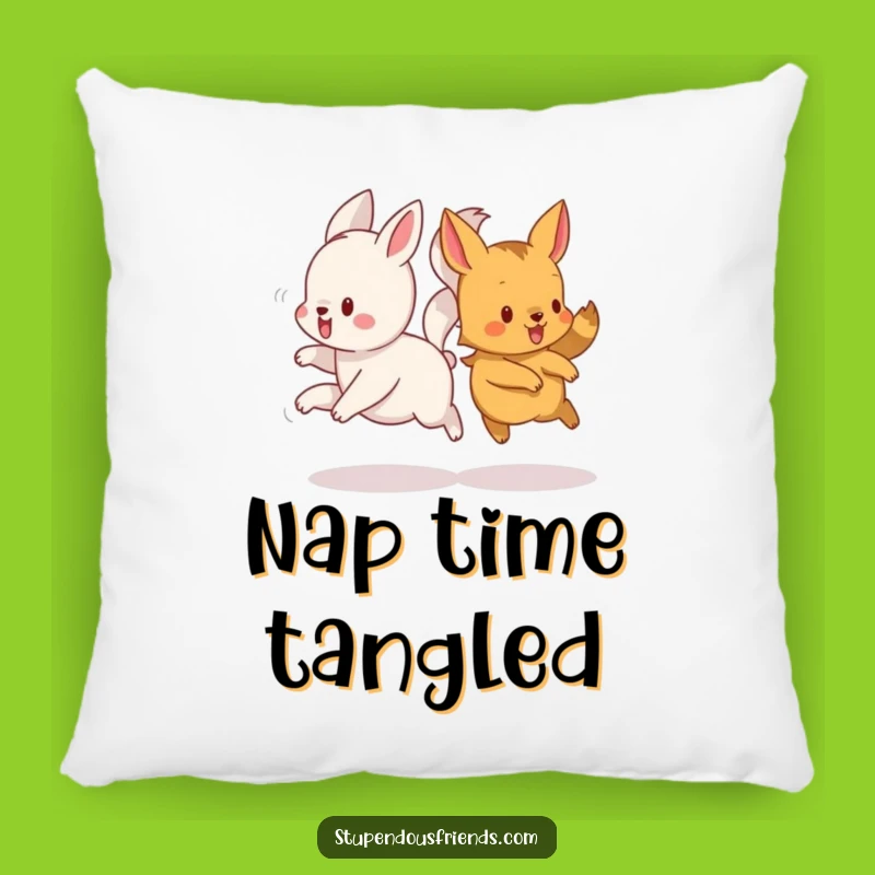 Funny Animal Tails Intertwined Pillow: Comfy & Hilarious Home Decor