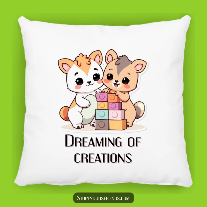Funny Builders Pillow: Cozy Comfort with Proud Characters, Perfect Gift