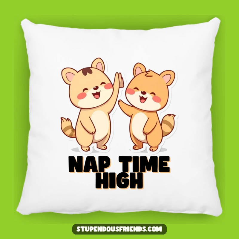 Funny High Five Pillow: Cozy Up with Friends! Hilarious Accent.
