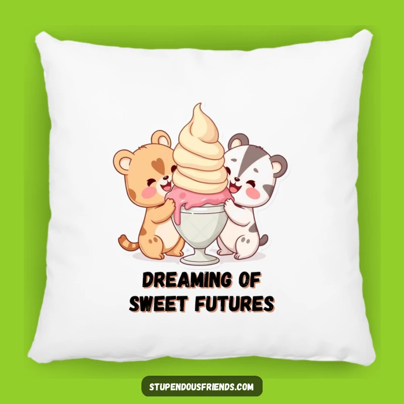 Funny Ice Cream Sharing Pillow: Cozy Comfort with Hilarious Sweetness Gift