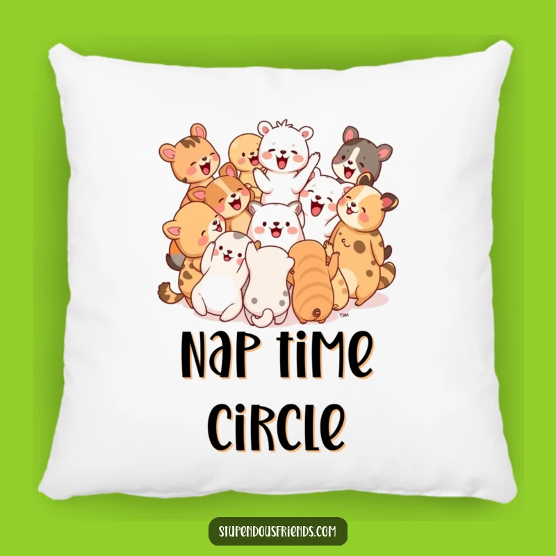 Funny Throw Pillow: Animal Party Comfort, Cozy and Hilarious Togetherness