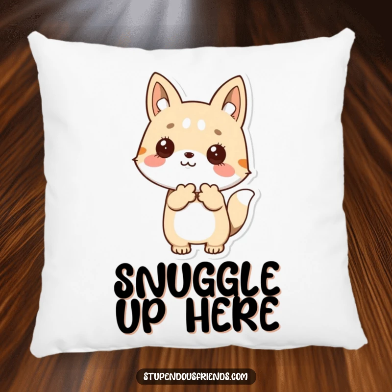 Funny Pillow: An animal extending a welcoming paw, symbolizing kindness and friendship, a soft and funny gift.