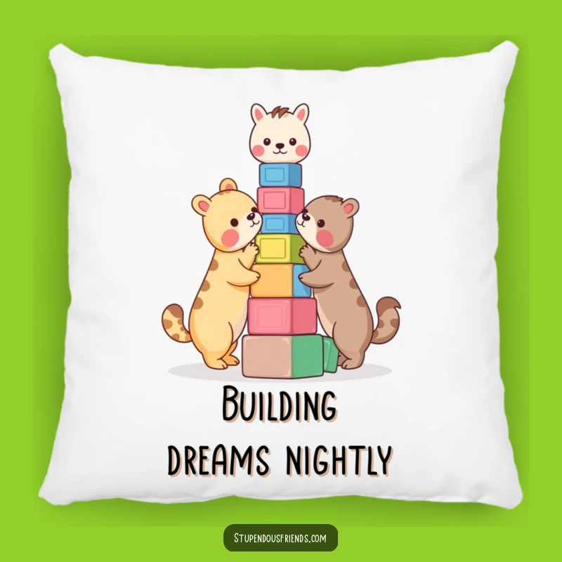 Soft Funny Animals Building Blocks Pillow - Cuddle Up with This Playful and Hilarious Comfort