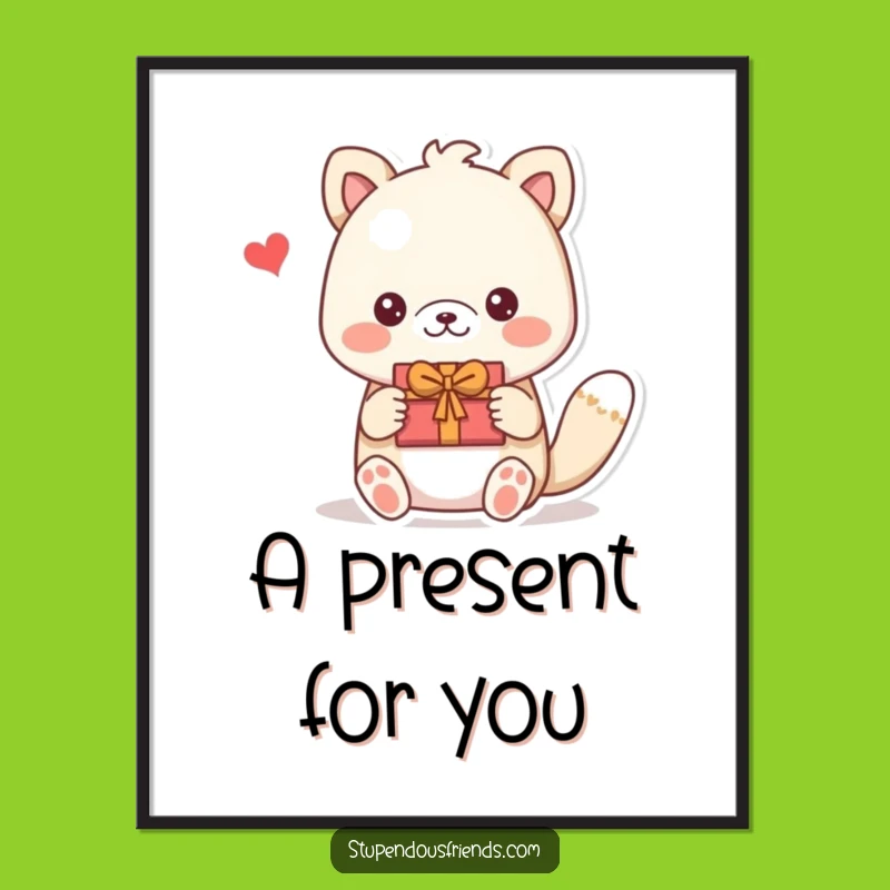 Funny Gift Giving Animals Digital Art - Instant Thoughtfulness, Perfect Printable Gift