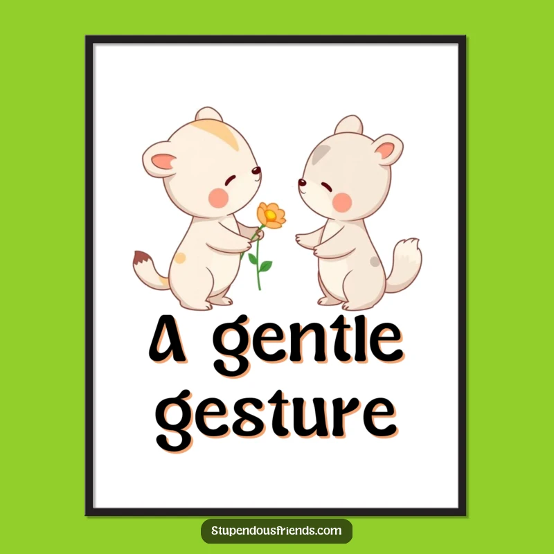 Funny Animal Flower Offering Digital Art - Instant Kindness