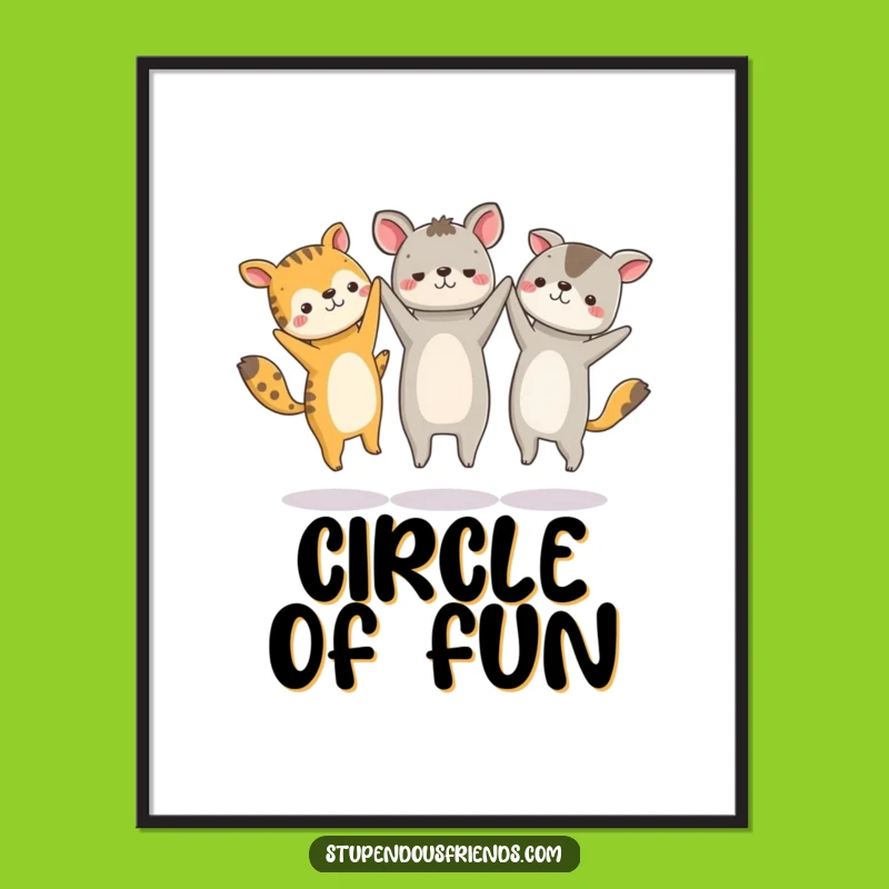 Funny Jumping Animals Digital Art - Instant Energy for Your Walls