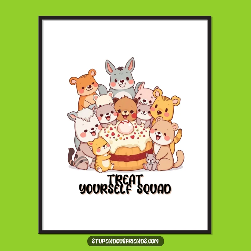 Funny Sharing Digital Art: Instant Feast Vibes! Printable Art.