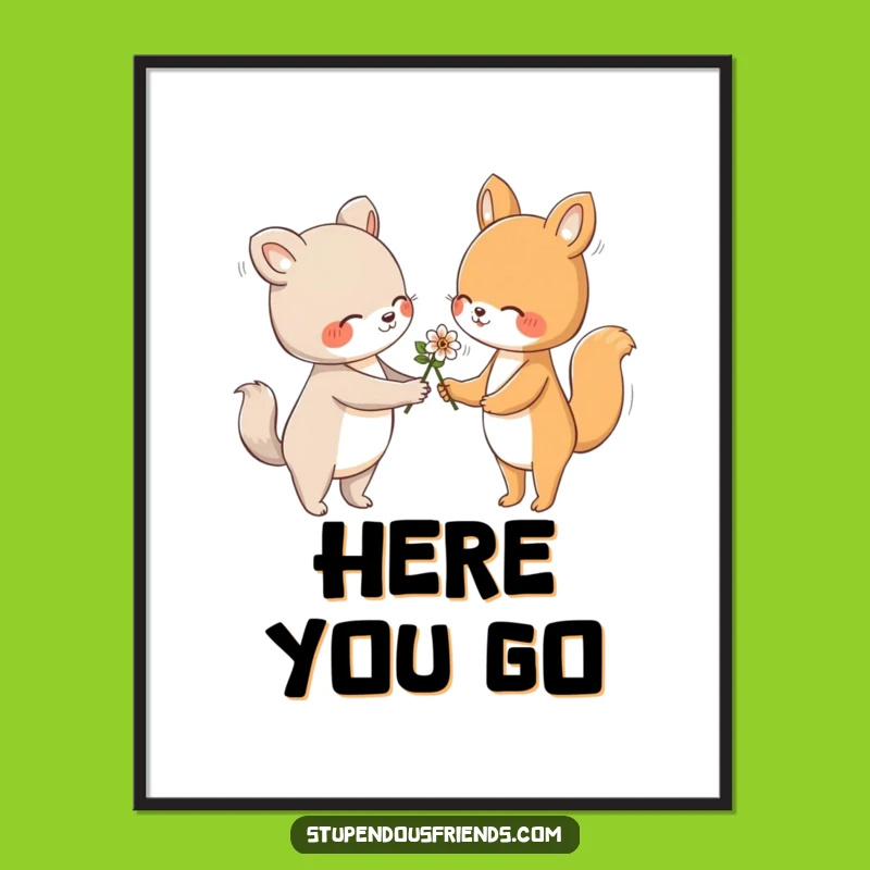 Funny Flower Art Print: Instant Hilarious & Heartwarming Decor!