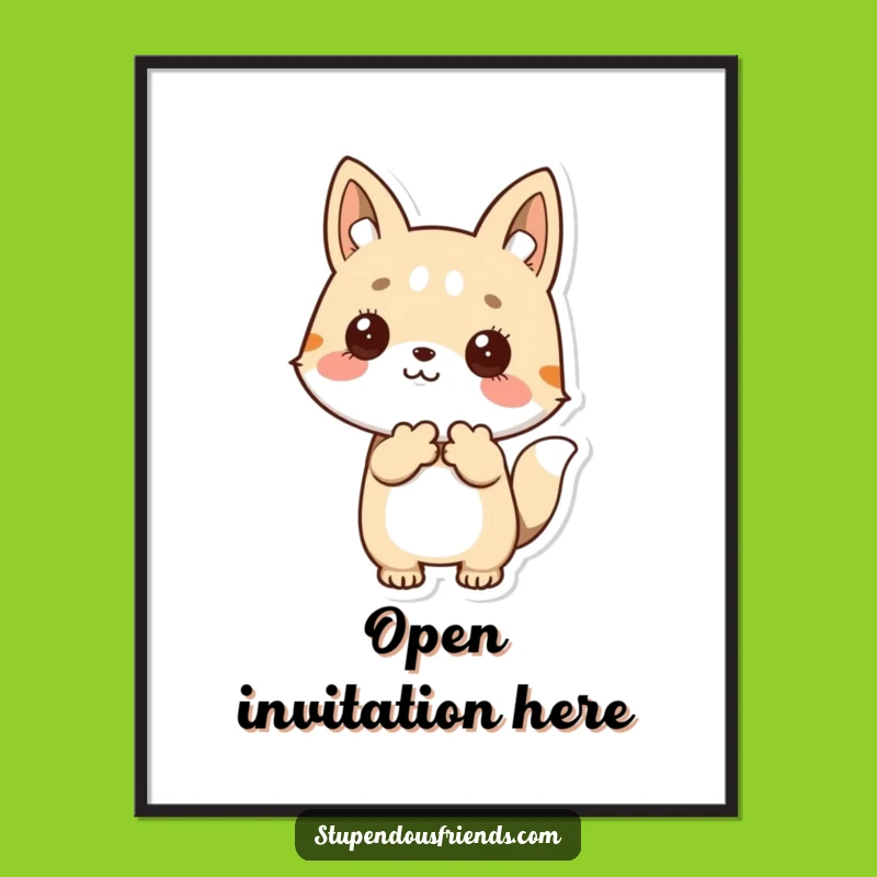 Funny Welcome Digital Print: Heartwarming Animal Art, Instant Fun Gift