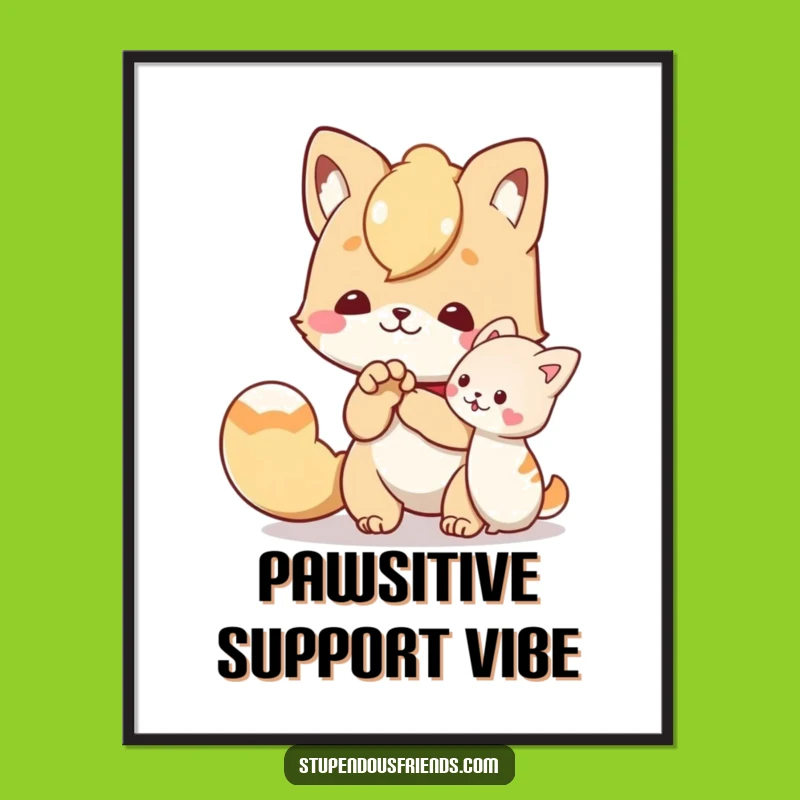 Funny Helping Paw Digital Art: Instant Kindness and Humor