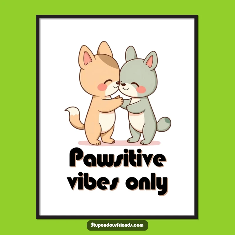 Funny Animal Helping Hand Digital Art: Printable Character Decor, Ultimate Funny Gift