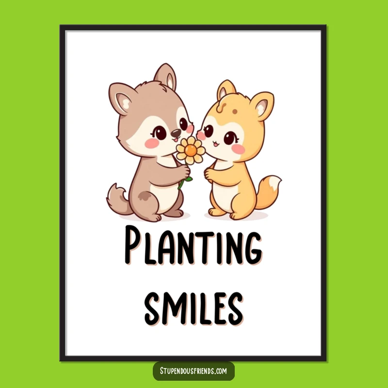 Funny Digital Art: Animal Kindness Joy, Instant Hilarious Wall Decor