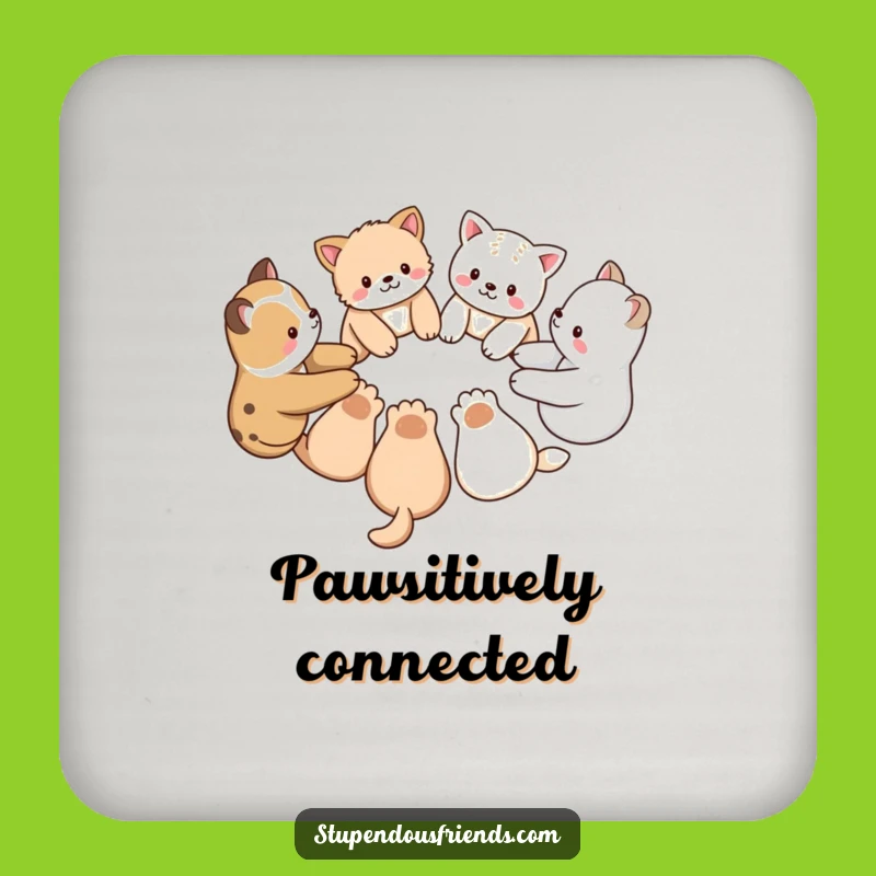 Funny Animal Friends Circle Coaster: Protect Surfaces with Unity Art