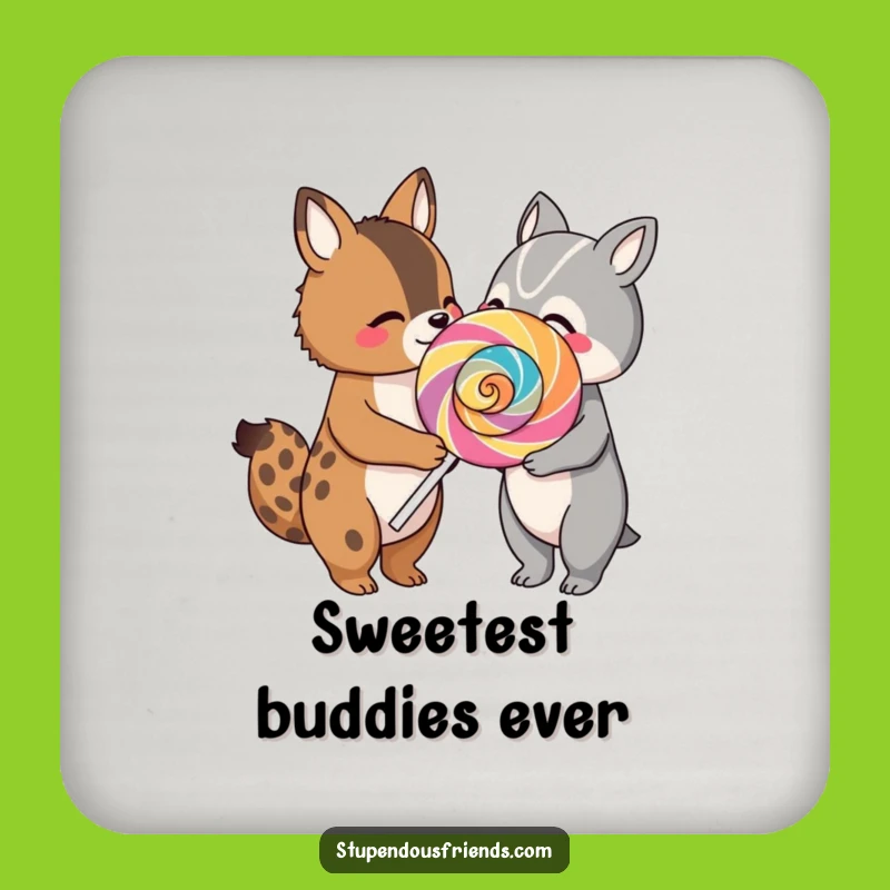 Funny Animal Lollipop Coaster: Protect Surfaces with Sweet Friendship Art