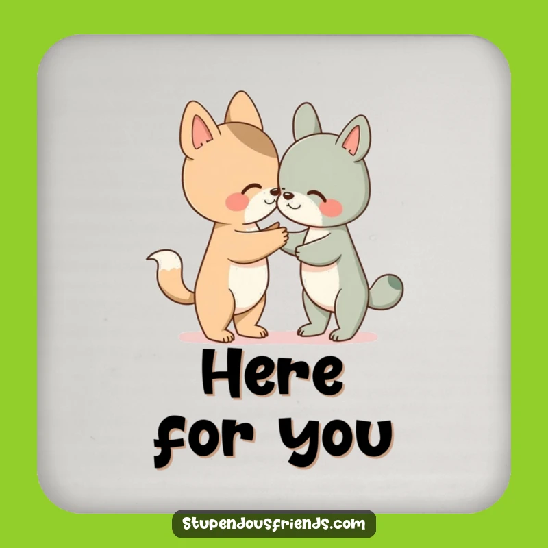 Funny Animal Paw Coaster Set: Cute Character Protection, Perfect Funny Gift