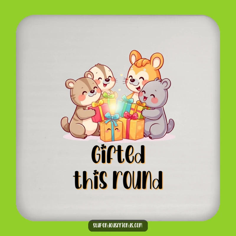 Funny Gift Exchange Coaster Set: Protect Surfaces with Hilarious Animal Art!