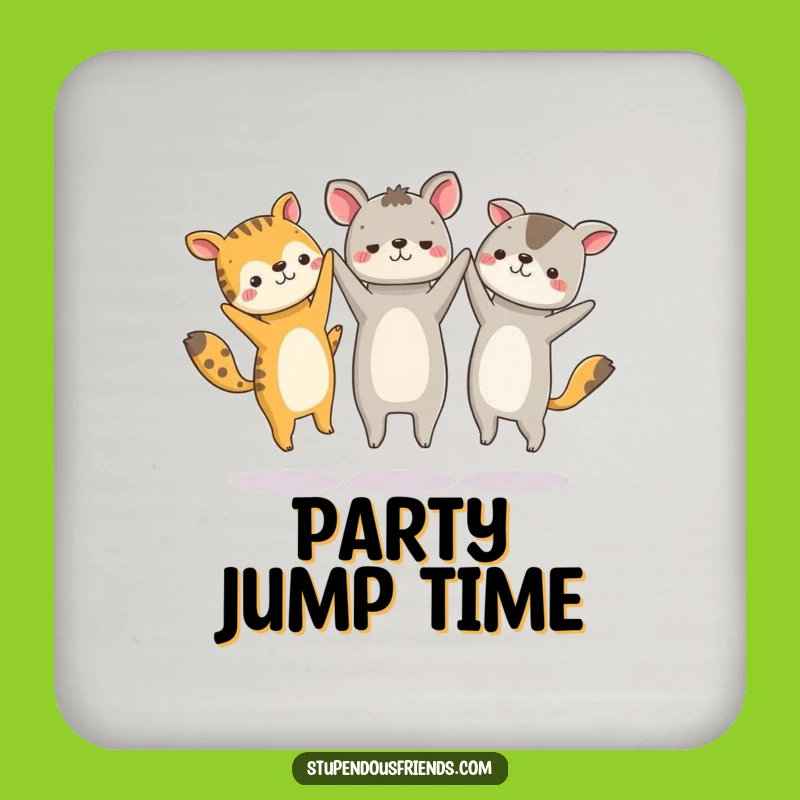Funny Jumping Animals Coaster - Protect Surfaces with Playful Charm