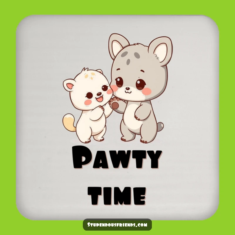 Funny Friendly Paw Animal Coaster Set - Protect Surfaces with Grace