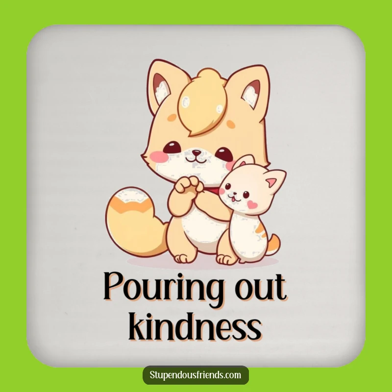 Funny Helping Paw Coaster: Protect Surfaces with Kindness